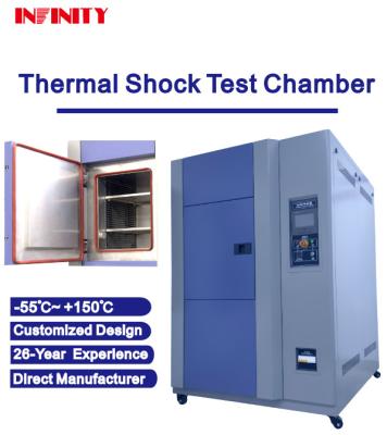 China Programable Thermal Shock Test Chamber with 304 stainless steel made Height Adjustable Sample Holder for sale
