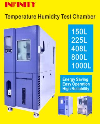 China Refrigeration Compressor Programmable Constant Temperature Humidity Test Chamber With Window Lighting Device for sale