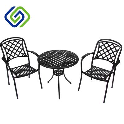 China Modern Outdoor Furniture Cast Iron Cast Aluminum Patio Furniture Set Outdoor Furniture Coffee Table And Chairs for sale