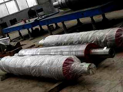 China 2Cr13 / 20CrNiMo  Diameter 250 - 600mm  Corrugated Iron Glass Forming Roller for Glass Calender Line Wear Resistant for sale