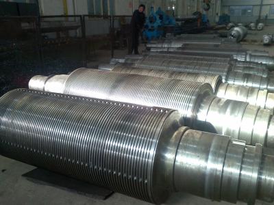 China 42CrMo / 40CrMo Diameter 450 - 800 mm Aluminum Cast Iron Corrugated Roller Core For Copper / Bronze Belt for sale