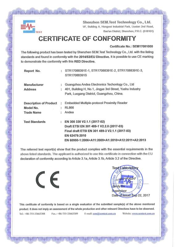 CE - Guangzhou Andea Electronics Technology Co., Ltd.