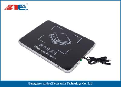 China Square USB Desktop HF RFID Reader For Books Management Metal Shielding Design for sale