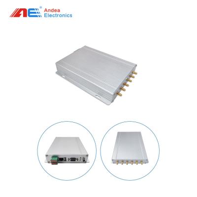 China 13.56MHz Six Ports RFID Reader ISO 15693 HF Long Range Medium Power RFID Reader Common Card Reader Inventory Tracking for sale