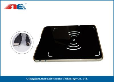 China RFID USB Reader Writer , HF OEM Desktop RFID Reader Integrated With Antenna for sale