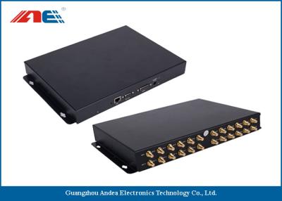 China 24 Channels Long Distance RFID Reader , Long Range RFID Card Reader Metal Plate Housing for sale