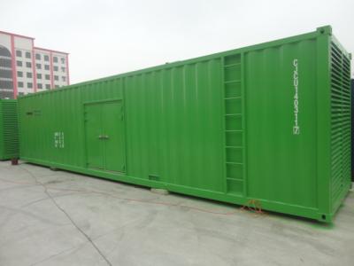 China Ruído especial diesel da gota de Genset 1200KW 1500KVA do recipiente refrigerar de água que silencia o material à venda