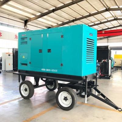 China tipo silencioso montado remolque del generador 250KW con la refrigeración por agua del alternador de Stamford en venta