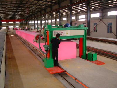 China Rail Type Foam Block Foam Sheet Cutting Machine Horizontal PLC Control for sale