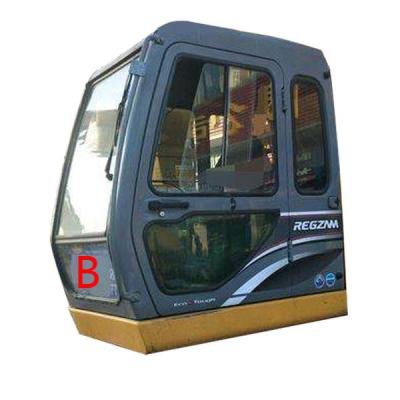 China White Green Excavator Front Glass Replacement 10 Holes Cab Glass For Diggers for sale