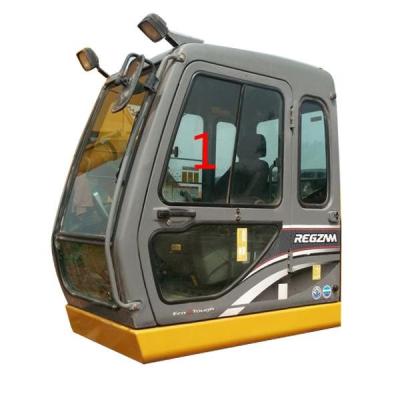 China Excavator Cabin KATO Glass 500mm Wide Left Side Position NO.1 for sale