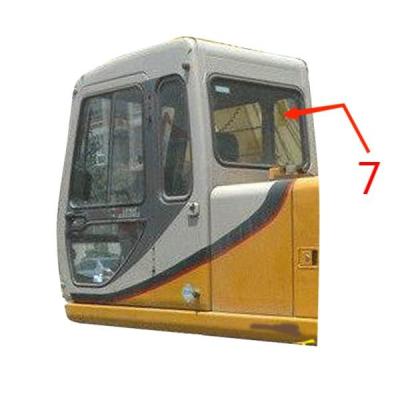 China Right Side Excavator Window Glass Windshield Tempered Glass for sale