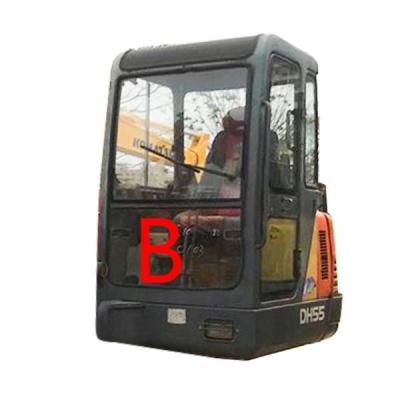 China DAEWOO DH55 Excavator Windshield Front Glass Tempered for sale