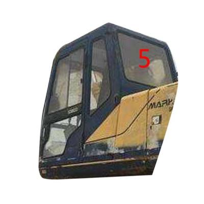 China Back Side Tempered Excavator Cab Glass KOBELCO Position No.5 Windscreen Replacement for sale