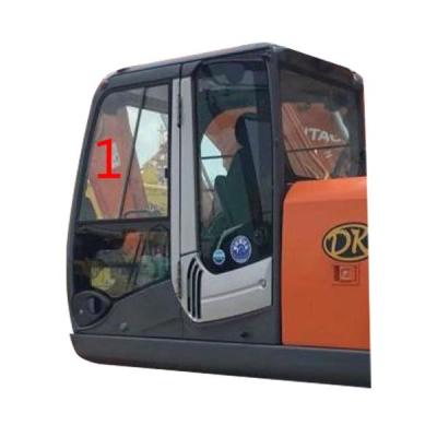 China Left Door Slant Position Excavator Cab Glass 4mm Thick 925mm Wide for sale