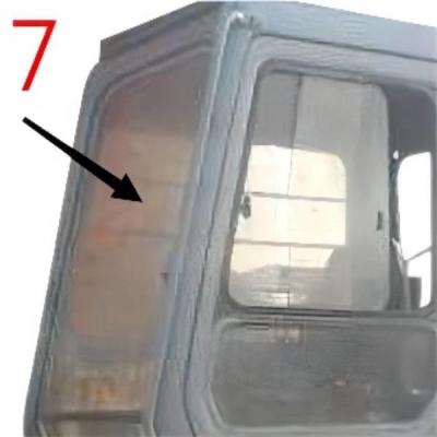 China EX-1 EX120-1 EX200-1 HITACHI Excavator Glass Right Side Position No.7 Tempered Glass for sale