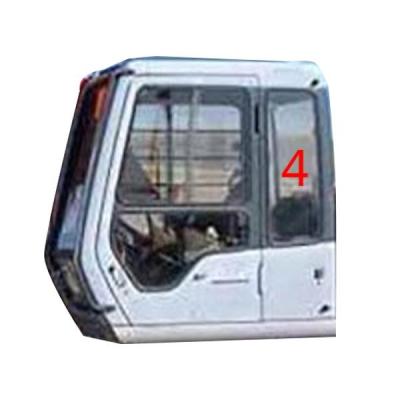 China Excavator Digger Glass Replacement Left Door Rear Position NO.4 for sale