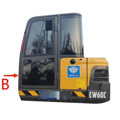 China VOLVO Excavator Windscreen Replacement ISO Tempered Glass Window Front Down Position B for sale