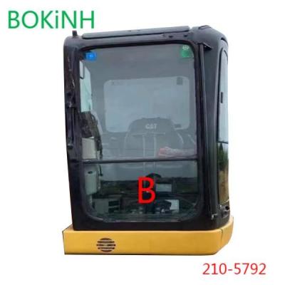 China OEM Excavator Glass Replacement CATERPILLAR 210-5792 Cab Front Down Positon B Tempered Windshield for sale