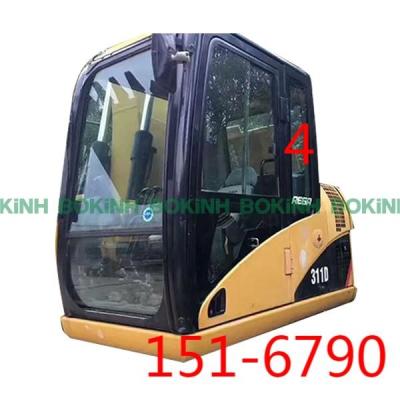 China CATERPILLAR Excavator Window Replacement 151-6790 Left Door Rear Position NO.4 for sale