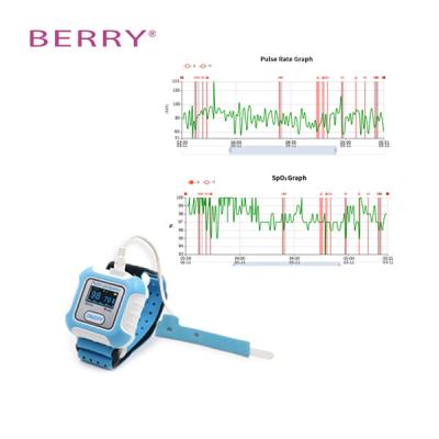 China Small Lightweight Apnea Sleep Machine Diagnostic Monitor  With Bluetooth Spo2 Heart Rate for sale