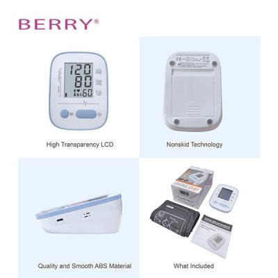 China LCD Digital Blood Pressure Meter Portable Upper Arm Type Digital Sphygmomanometer for sale