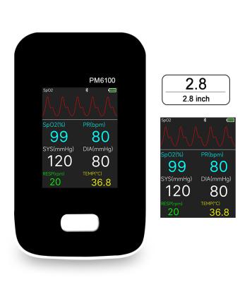 China 6 Parameters Handheld Bluetooth li battery Blood Pressure,SPO2,ECG Pantient Monitor for sale