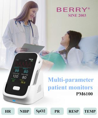 China Temporeros médicos del CE Spo2 ECG NIBP del monitor paciente del parámetro multi del ritmo cardíaco de Bluetooth en venta