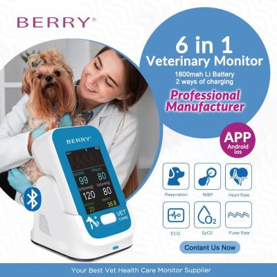 China ECG Spo2 NIBP Veterinary Patient Monitor 2 Kg For Monitoring And Diagnosis Dog for sale