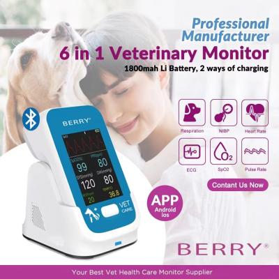 China Sistema de monitoramento de pacientes veterinários TFT LCD de 10 horas com equipamento médico veterinário de qualidade à venda