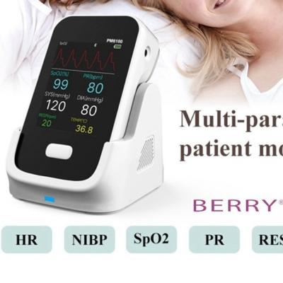 China Multi Parameter Li Battery Patient Monitor with High Resolution Color LCD and Berry Smart Health APP for sale