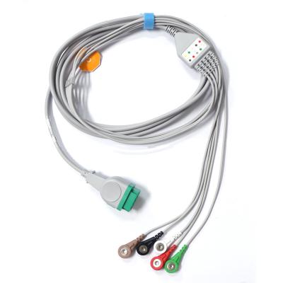China Contec Leadwire Set 5 Trunk ECG Holter 12 Leads Cable for sale