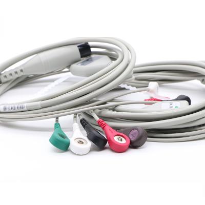 China Snap ECG Cable de plomo 6p 3 plomo Aha Trunk Cable para el monitoreo de ECG en venta