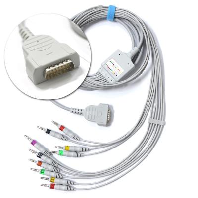 China 3/5 ECG de plomo / cable de ECG accesorios ECG para mediciones precisas en venta