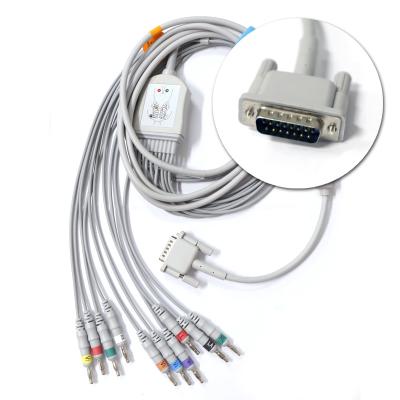 China Cable de monitoramento do paciente 3/5 Leads Cable de ECG à venda