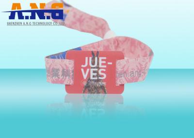 China Pulseras/pulseras tejidas Rfid inodoras a todo color del concierto de Rfid de la seguridad en venta