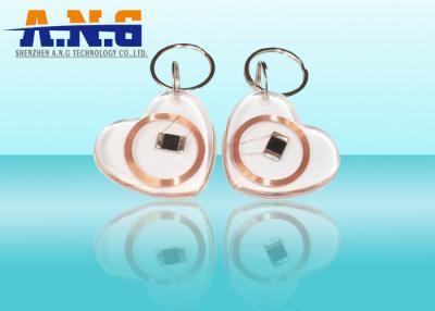 China CMYK Imprimir etiquetas RFID de baja frecuencia claras, llavero portátil RFID blanco en venta