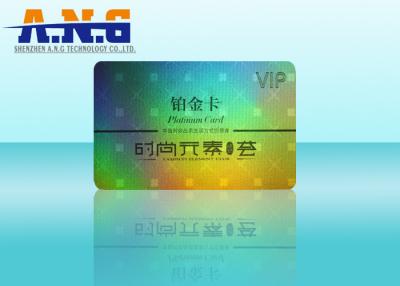 China Laser Film Holographic Business Cards / CMYK Print Barcode Membership Cards for sale