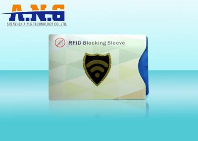 China Printing Aluminium Foil Paper Rfid Protection Sleeves / Scanner Guard Card for sale