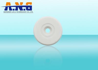 China TK4100 ABS White Round RFID Smart Key Tag For Patrol Guard Tour System for sale