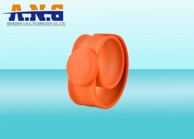 China Slap RFID Wristbands with flexible stainless steel bistable spring bands for sale
