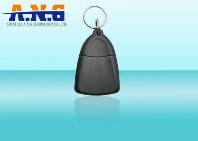 China Black Durable RFID Plastic Key Tag / ABS RFID Keychain Tag With Silk Screen Printing for sale