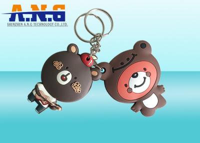 China Corrente de relógio impermeável Rfid da chave da substituição, porta-chaves passiva de Rfid com logotipo bonito do urso à venda