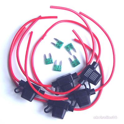 China 30A 12AWG Wire In-line Car Automotive Mini Blade Fuse Holder Fuseholder +Fuse for sale