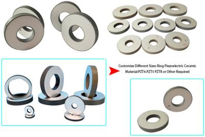 China Low Dielectric Loss Ring Piezoelectric Ceramic For Ultrasonic Cleaning for sale
