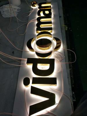 China 3D Custom Acrylic Lighted Channel Letter Signs 12000K For Bus Station Public Building for sale