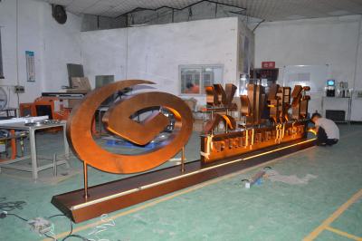 China 60mm Brushed Stainless Steel Letters , Decorative 3D Mirrored Letters for sale