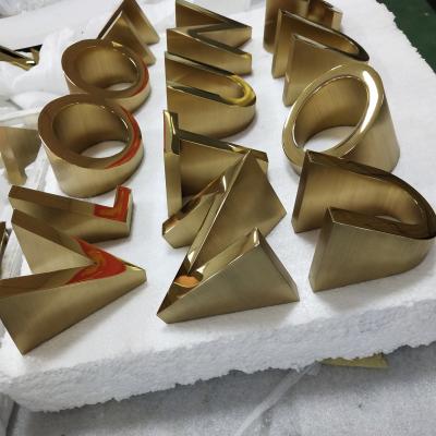 China Large 3D Flat Cut Decorative Metal Letters 620*620*90mm for sale