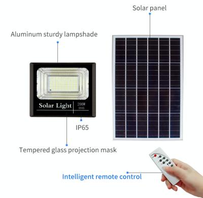China luz posta solar exterior do diodo emissor de luz 100m2, sensor de movimento da luz de inundação do painel solar de 25W 1880lm à venda