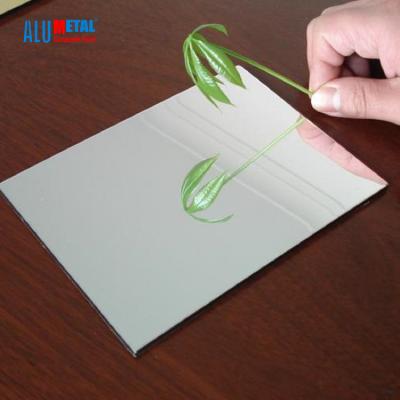 China B1 Fireproof Mirror Aluminum Composite Panel Sheet 0.5mm Thick HDPE Core for sale